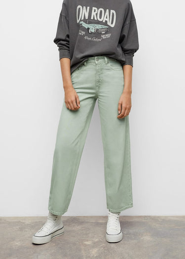 High waist straight jeans